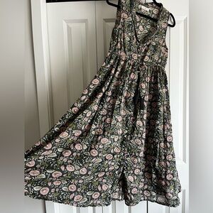 Floral Sleeveless Maxi Dress Natural Life 100% Cotton